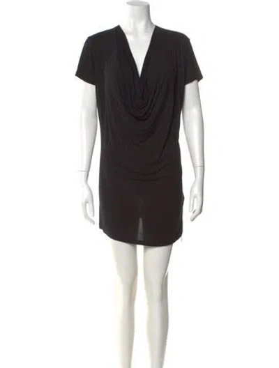 Pre-owned Nicholas K Cowl Neck Mini Dress In Black