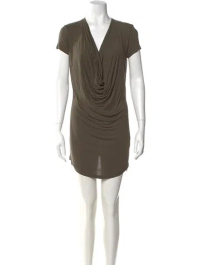 Pre-owned Nicholas K Cowl Neck Mini Dress In Green