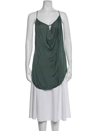 Pre-owned Nicholas K Cowl Neck Sleeveless Top In Green