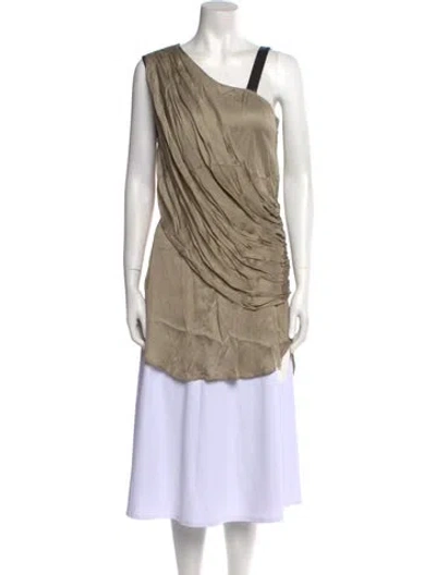 Pre-owned Nicholas K Cowl Neck Sleeveless Tunic W/ Tags In Neutral