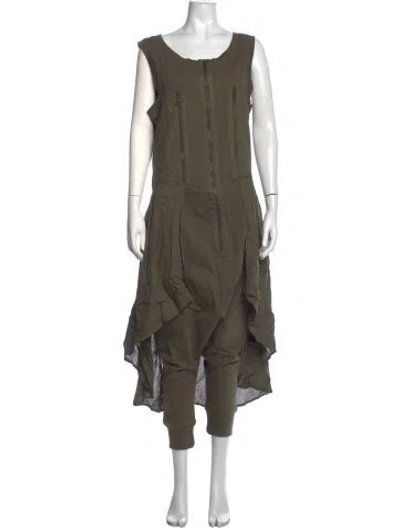 Pre-owned Nicholas K Crew Neck Jumpsuit In Green