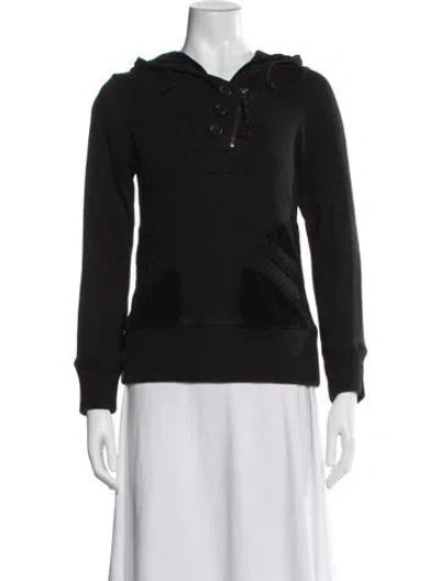 Pre-owned Nicholas K Crew Neck Long Sleeve Hoodie In Black