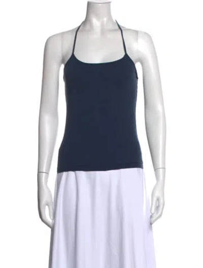 Pre-owned Nicholas K Halterneck Sleeveless Top In Blue