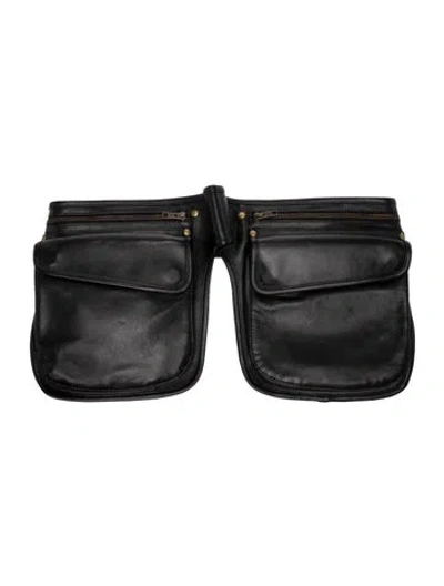 Pre-owned Nicholas K Leather Belt Bag In Black