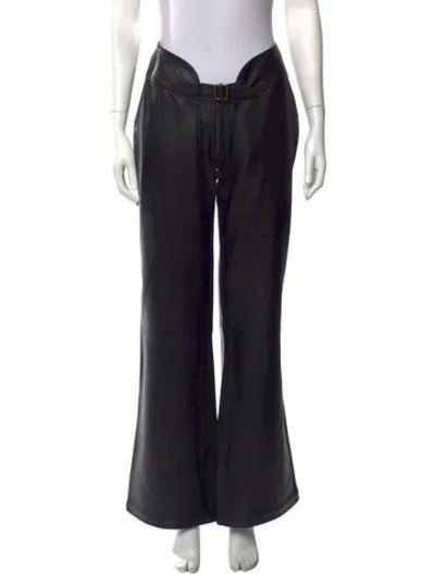 Pre-owned Nicholas K Leather Flared Pants W/ Tags In Black