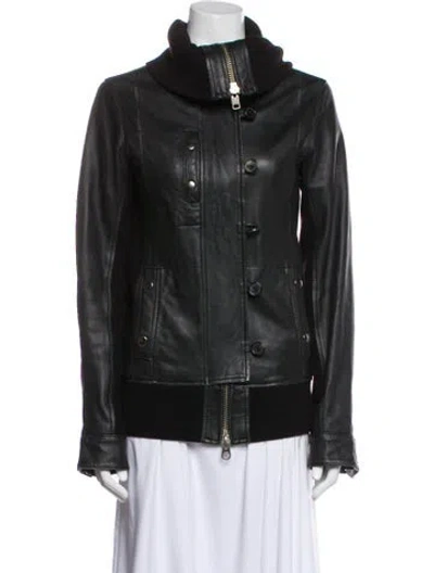 Pre-owned Nicholas K Leather Jacket In Black