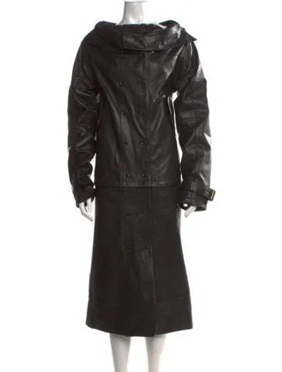 Pre-owned Nicholas K Leather Long Dress In Black