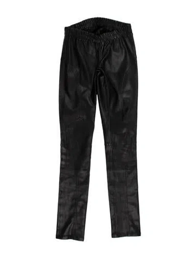 Pre-owned Nicholas K Leather Skinny Leg Pants In Black