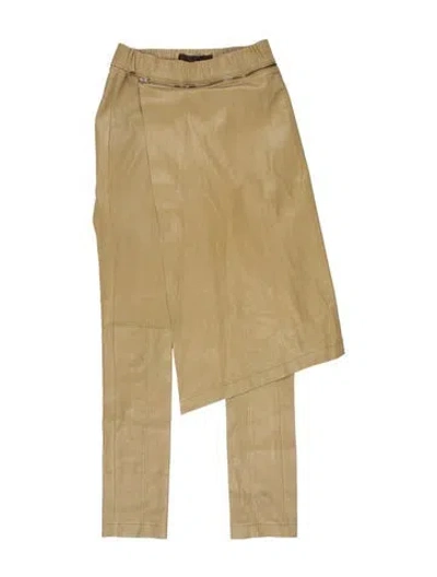 Pre-owned Nicholas K Leather Skinny Leg Pants In Green