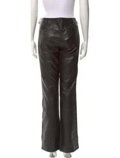 Pre-owned Nicholas K Leather Straight Leg Pants W/ Tags In Black