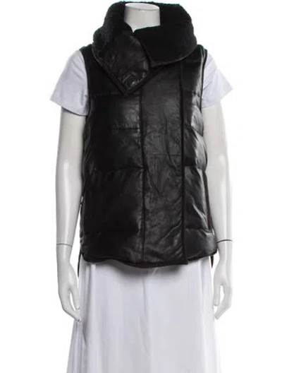 Pre-owned Nicholas K Leather Vest In Black