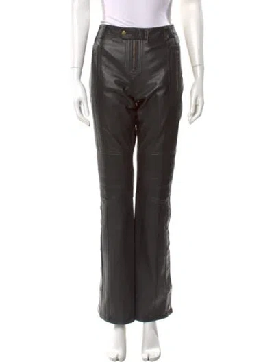 Pre-owned Nicholas K Leather Wide Leg Pants W/ Tags In Black