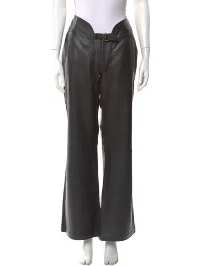 Pre-owned Nicholas K Leather Wide Leg Pants W/ Tags In Black