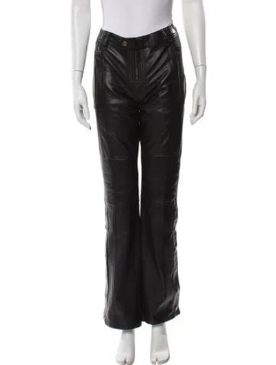 Pre-owned Nicholas K Leather Wide Leg Pants W/ Tags In Black