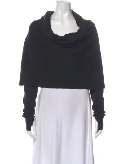 Pre-owned Nicholas K Linen Cowl Neck Sweater W/ Tags In Gray