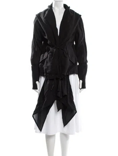 Pre-owned Nicholas K Linen Evening Jacket In Black