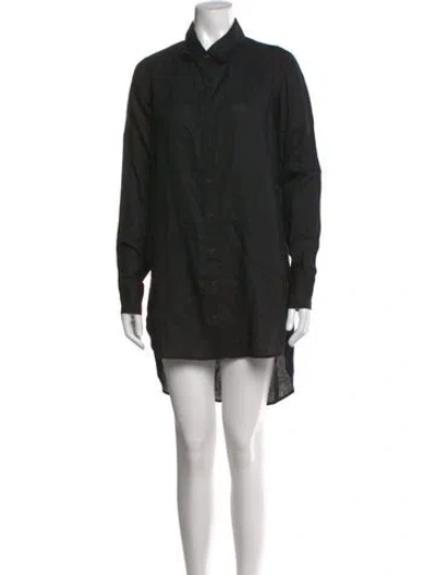Pre-owned Nicholas K Linen Mini Dress In Black
