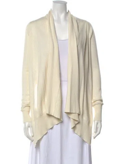 Pre-owned Nicholas K Linen Open Front Sweater W/ Tags In Neutrals