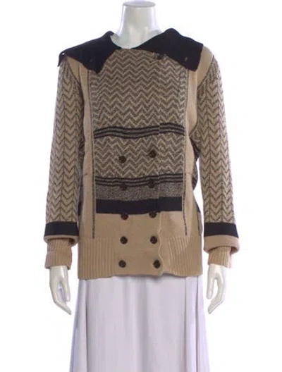 Pre-owned Nicholas K Linen Printed Sweater In Neutral