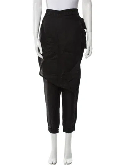 Pre-owned Nicholas K Linen Skinny Leg Pants In Black