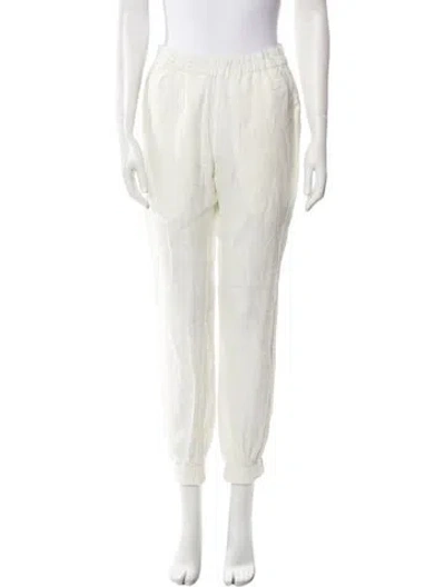 Pre-owned Nicholas K Linen Skinny Leg Pants In Neutral
