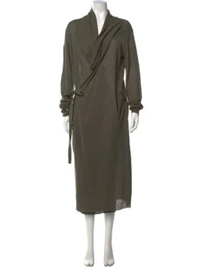 Pre-owned Nicholas K Linen V-neck Sweater In Green