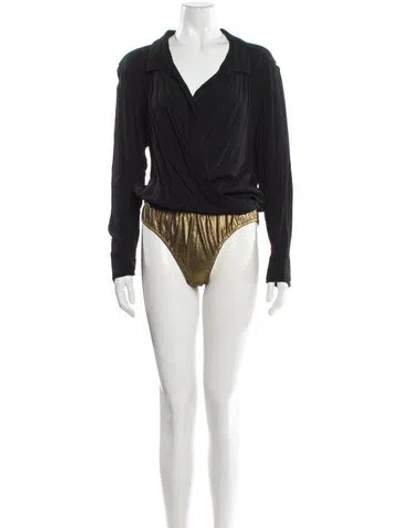 Pre-owned Nicholas K Long Sleeve Bodysuit In Multi