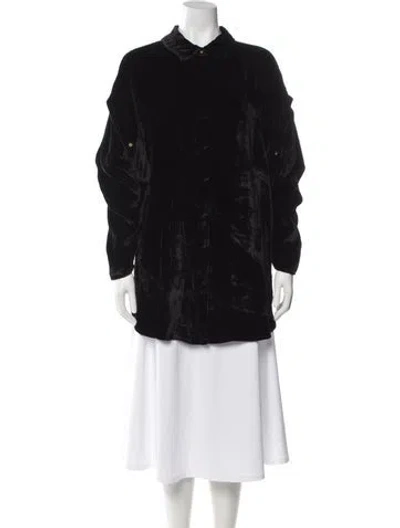Pre-owned Nicholas K Long Sleeve Top In Black