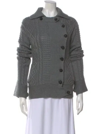 Pre-owned Nicholas K Merino Wool Sweater In Gray