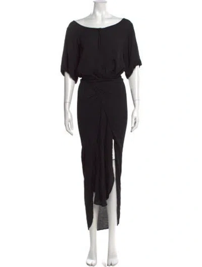 Pre-owned Nicholas K Off-the-shoulder Long Dress In Black