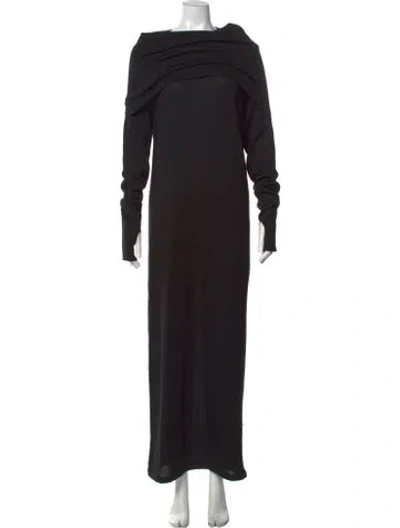 Pre-owned Nicholas K Off-the-shoulder Long Dress In Black
