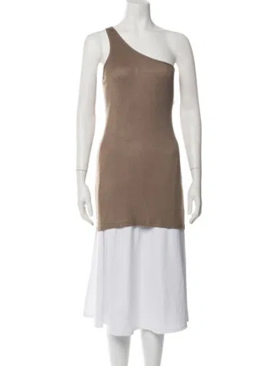 Pre-owned Nicholas K One-shoulder Sleeveless Top In Neutrals
