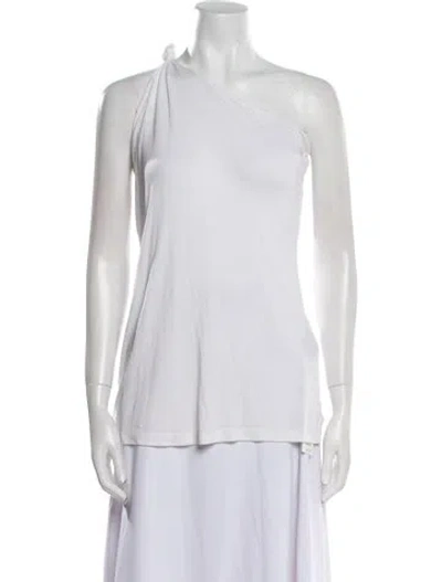 Pre-owned Nicholas K One-shoulder Sleeveless Top In White