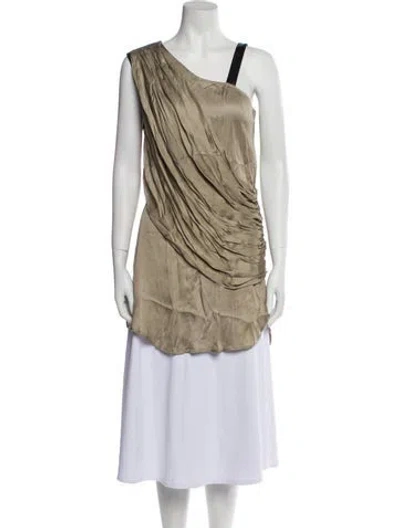 Pre-owned Nicholas K One-shoulder Sleeveless Tunic W/ Tags In Neutral