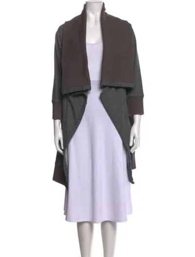 Pre-owned Nicholas K Open Front Sweater In Grey