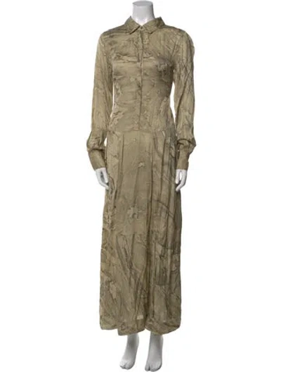 Pre-owned Nicholas K Printed Midi Length Dress In Neutral