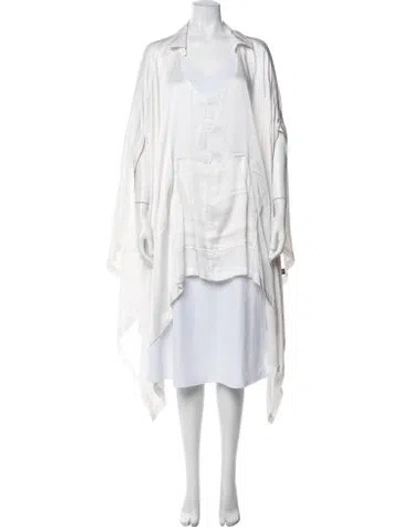 Pre-owned Nicholas K Satin Sleeveless Top In White