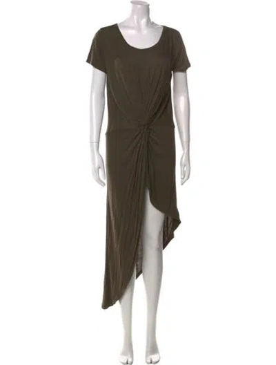 Pre-owned Nicholas K Scoop Neck Long Dress In Green