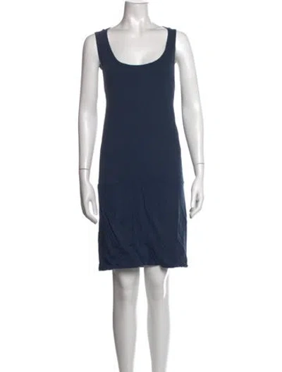 Pre-owned Nicholas K Scoop Neck Mini Dress In Blue