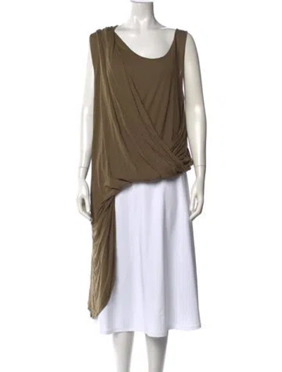 Pre-owned Nicholas K Scoop Neck Sleeveless Top In Green