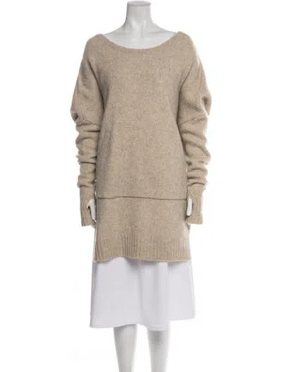 Pre-owned Nicholas K Scoop Neck Sweater In Neutrals
