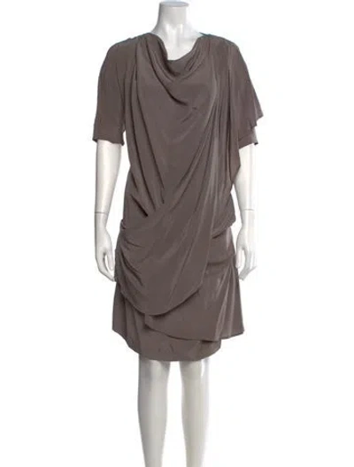Pre-owned Nicholas K Silk Mini Dress In Gray
