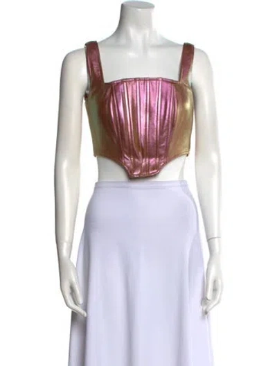 Pre-owned Nicholas K Square Neckline Sleeveless Crop Top