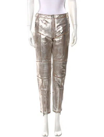 Pre-owned Nicholas K Straight Leg Pants In Brown/silver