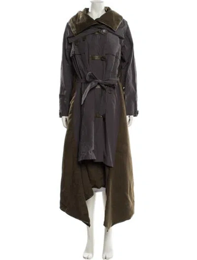 Pre-owned Nicholas K Trench Coat In Green