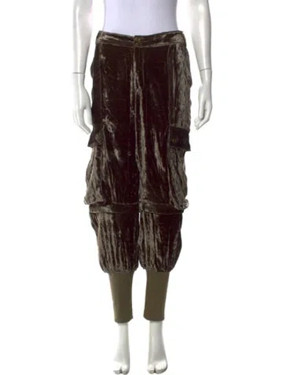 Pre-owned Nicholas K Velour Wide Leg Pants In Black
