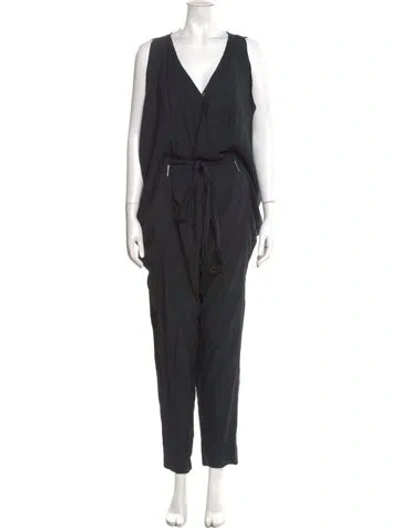 Pre-owned Nicholas K V-neck Jumpsuit In Gray