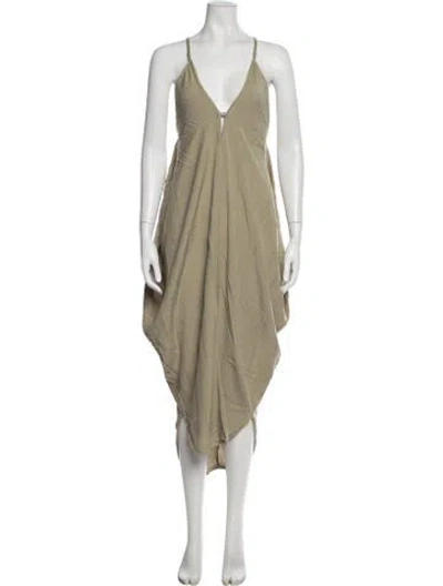 Pre-owned Nicholas K V-neck Midi Length Dress W/ Tags In Green