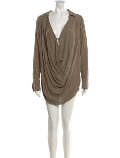 Pre-owned Nicholas K V-neck Mini Dress W/ Tags In Neutral
