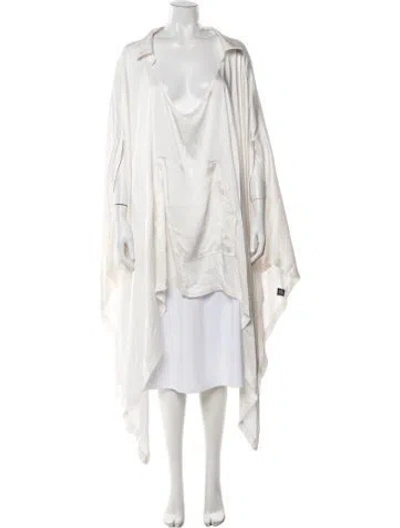 Pre-owned Nicholas K V-neck Sleeveless Top In White